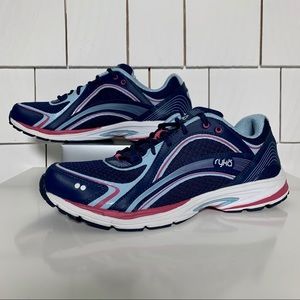 Ryka Sky Walk Navy/Pink/Blue Sneakers (Size: 9)